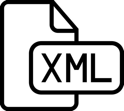 Xml File Type Outlined Interface Symbol Svg Png Icon Free Download