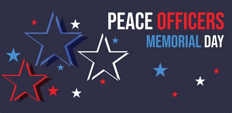 Peace Officers Memorial Day Template For Background Banner Card