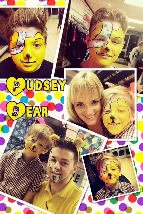 Pudsey Bear Face Paint Children In Need Raising Money Face Paint