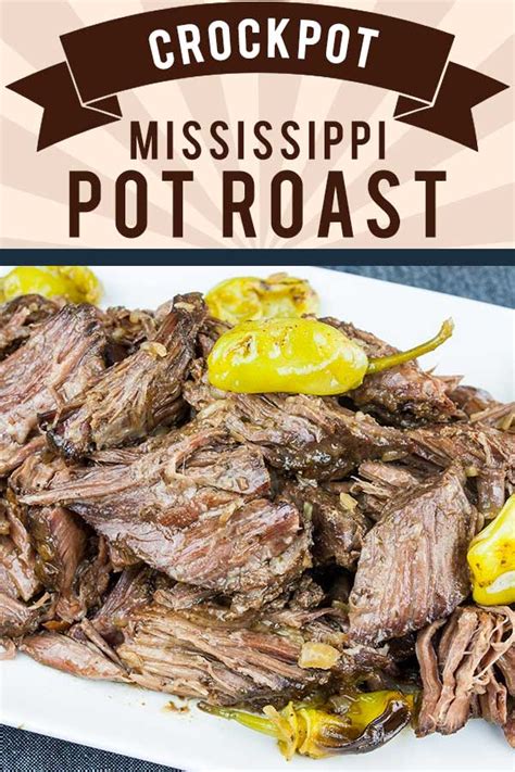 Crock pot mississippi pot roast is slow cooker goodness! Crock Pot Mississippi Pot Roast - Don't Sweat The Recipe