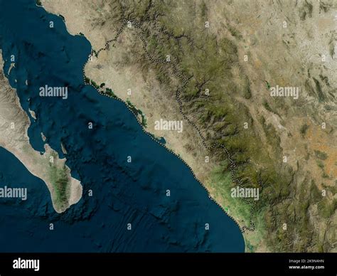 Sinaloa State Of Mexico High Resolution Satellite Map Stock Photo Alamy