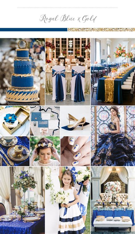 Sophisticated Rich And Elegant Wedding Palette Royal Blue Gold Blue