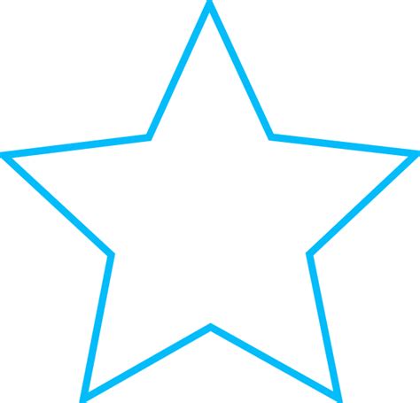 Blue Star Outline Small Clip Art At Vector Clip Art Online
