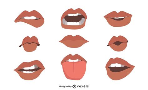 Mouths Illustration Set Vector Download