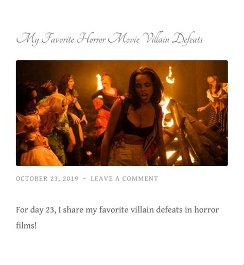 My Favorite Horror Movie Villain Defeats Karli Ray S Blog