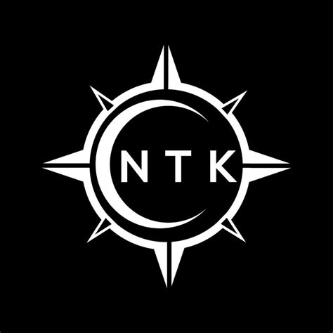 Ntk Abstract Monogram Shield Logo Design On Black Background Ntk