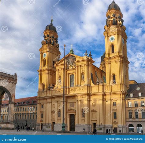 Munich Germany The Baroque Theatine Church Stock Photo Image Of