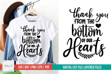 Thank You From The Bottom Of Our Hearts Graphic By Svgstudiodesignfiles