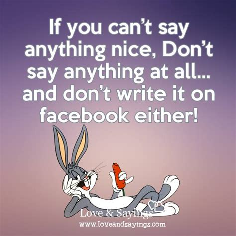 If You Cant Say Thing Nice Dont Say Anything At All