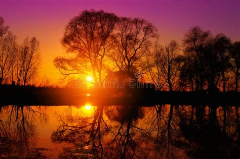 Purple Sky At Sunset Stock Image Image Of Sunset Evening 177863705