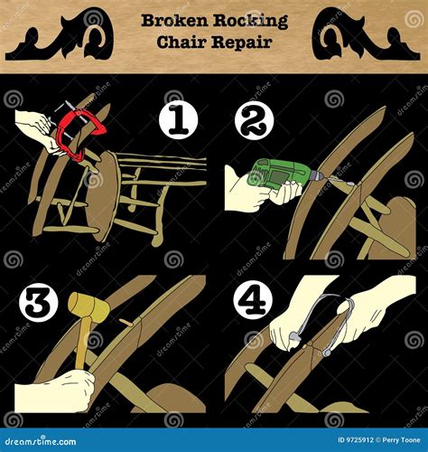 Broken Rocking Chair Repair Stock Photography Image 9725912