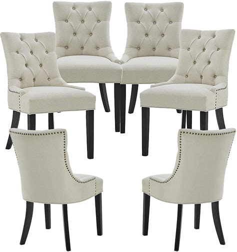 Buy Dining Room Chairs Set Of Button Tufted Parsons Accent Armless