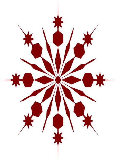 Red Snowflake Clip Art At Vector Clip Art Online Royalty