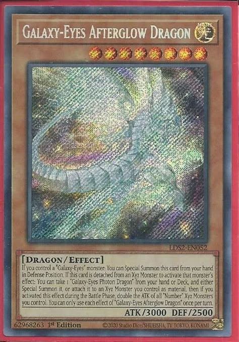 Galaxy Eyes Afterglow Dragon Secret 1st Edition Hidralistico