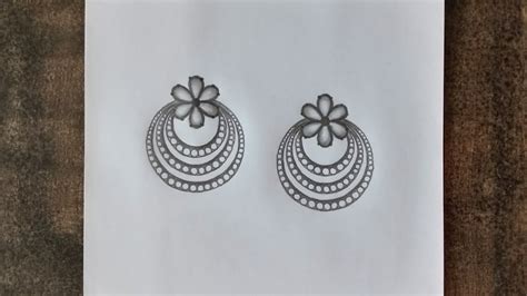 Earrings Drawing Easy Earrings Design Drawing With Pencil Shading