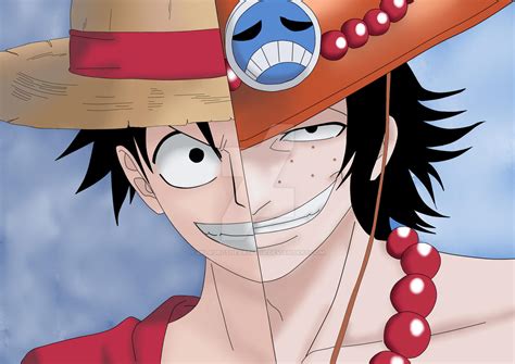 Speedpaintluffy Y Ace One Piece By Milagrosheartfilia On Deviantart