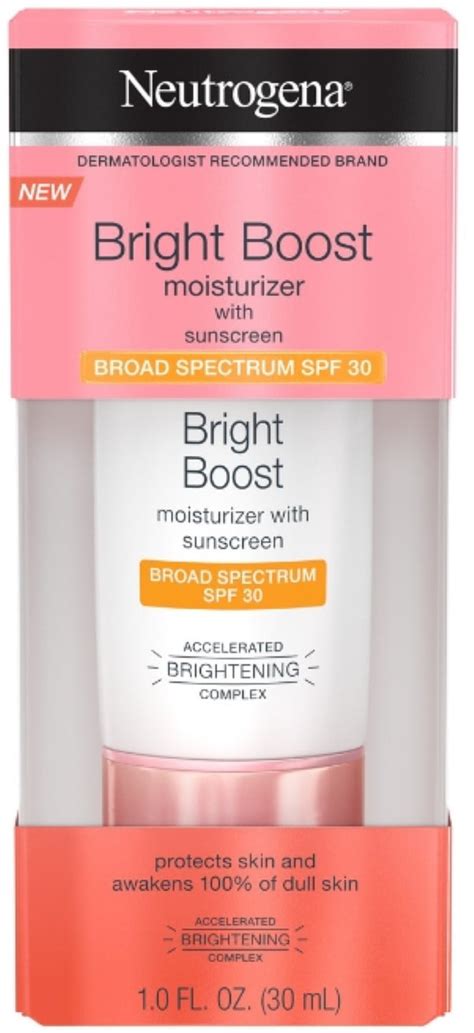 Neutrogena Bright Boost Oil Free Facial Moisturizer With Spf 30