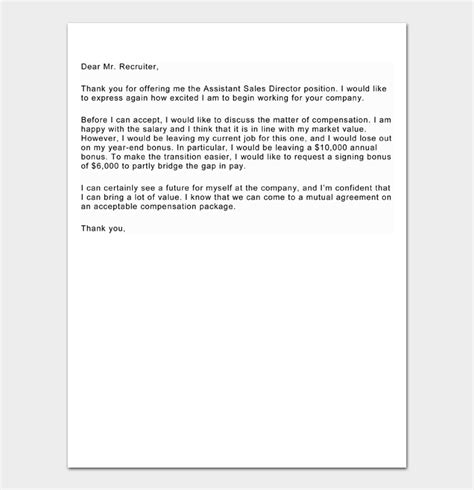 45 Free Salary Negotiation Email Templates And Sample Letters