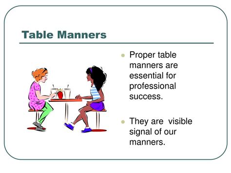 Ppt Table Manners And Business Etiquette Powerpoint Presentation