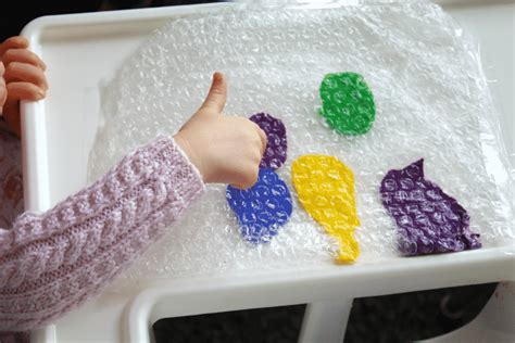 Baby Bubble Wrap Art Sensory Baby And Toddler Activity Arty Crafty Kids