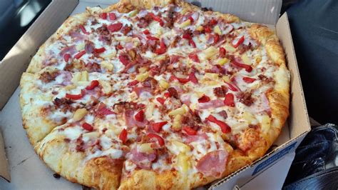 With this special dominos coupon for a large pizza, the users can pay just $14.99 for an order of large pizza and bread twists. Hawaiian pizza - took advantage of the 50% off when ...