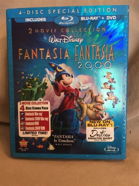 Fantasia Fantasia 2000 New 4 Disc Special Edition Blu Raydvd Wslip