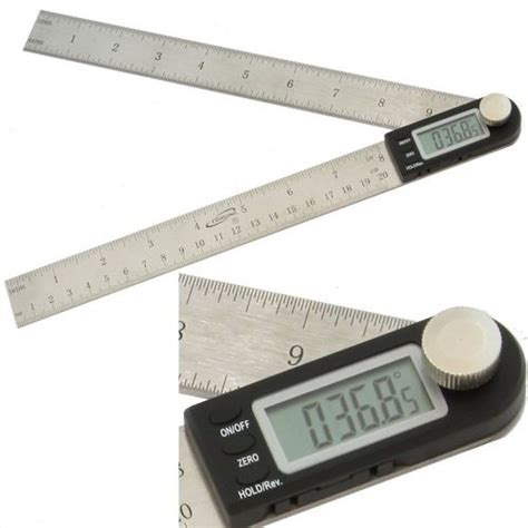 In mathematics you usually have enough information about the lines that form an angle to be able to calculate the measure of the angle without a protractor. 8" DIGITAL ELECTRONIC PROTRACTOR MITER ANGLE FINDE