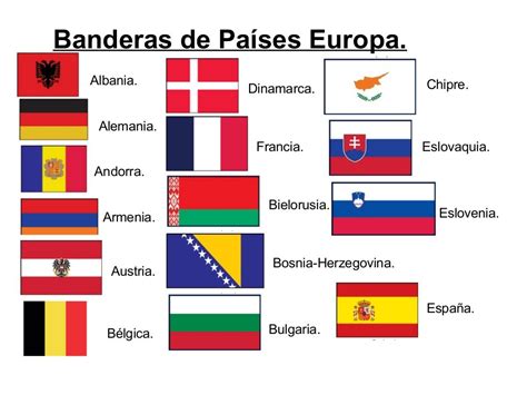 Europa Paises Capitales Y Banderas