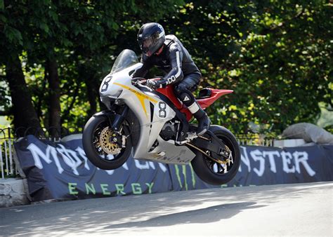 Guy Martin Catches Some Air At The Tt Motorcycles
