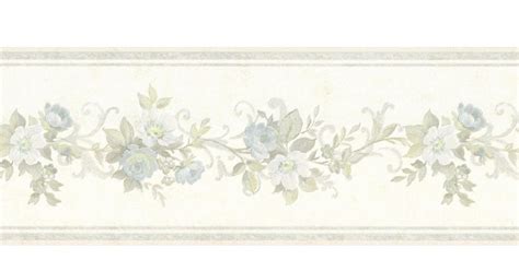 Lory Light Blue Floral Wallpaper Border Prepasted Wallpaper Borders