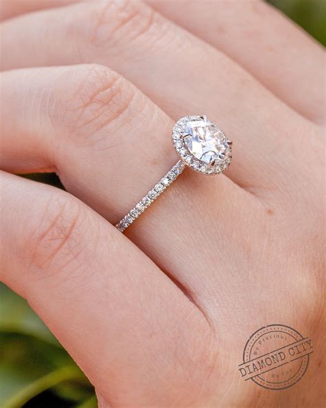 moissanite-oval-cut-engagement-ring-dainty-halo-ring-dainty-etsy