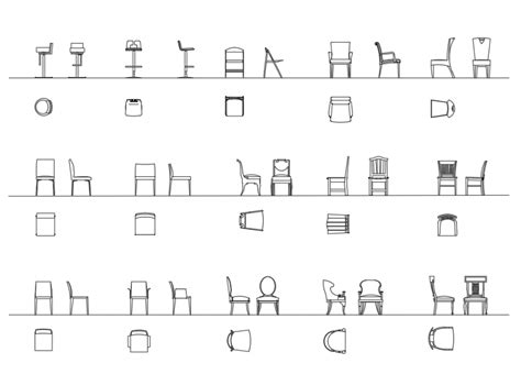 All Types Miscellaneous Chair Designs Cad Blocks Details Dwg File Cadbull