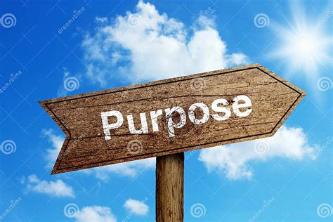 Purpose Road Sign Stock Image Image Of Background Motivational 47231719