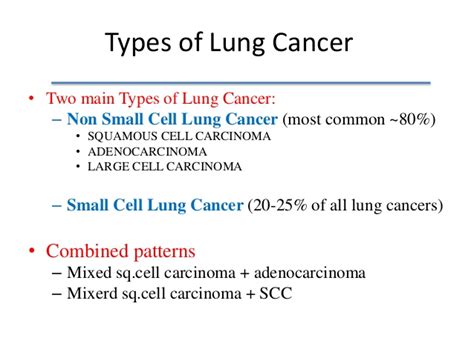 This type of lung cancer tends to grow and spread faster than nsclc. Lung cancer