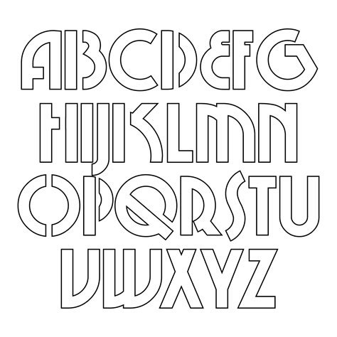 Big Letters To Print And Cut Out Abc Alphabet Wall And Stencils On