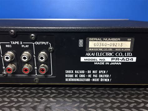 Akai Pr A04 Pre Amplifier 2 Turntable Inputs Made In Japan See Video