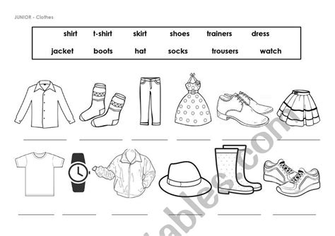Clothes In English Exercises Shotwerk