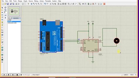 How To Simulate Dc Motor With Motor Driver In Proteus Arduino Youtube