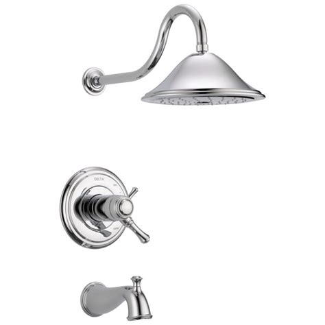 Delta Cassidy Thermostatic Chrome 1 Handle Bathtub And Shower Faucet In The Shower Faucets