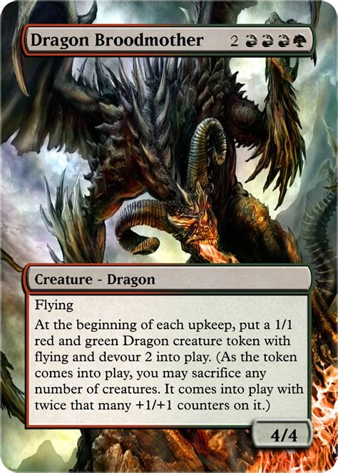 Dragon Broodmother Custom Art Foil Or Non By Customcardartshop