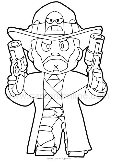 Colt Brawl Stars Coloring Pages