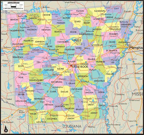 Printable Arkansas Road Map