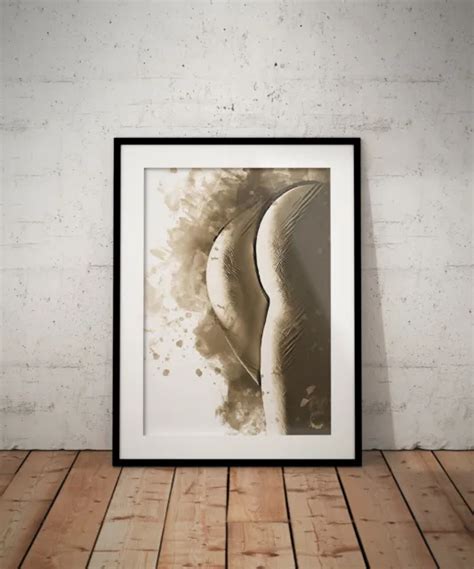 Nude Naked Female Print Poster Prints Posters Watercolour Wallart Gift Picclick