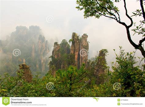 Mysterious Mountain Zhangjiajie Royalty Free Stock Photography