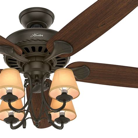 These can be used in homely as well as professional settings as all sorts of models and designs are available. 54" Hunter Traditional Ceiling Fan with Light and Canvas ...