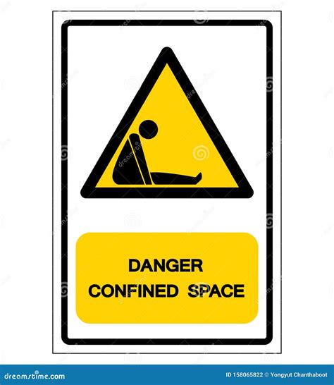 Danger Confined Space Symbol Sign Vector Illustration Isolate On