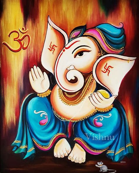 Sri Ganesh 🏻 Check Out The Entire Painting Process Down Here👇🏻