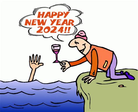 Comic Cartoon Happy New Year