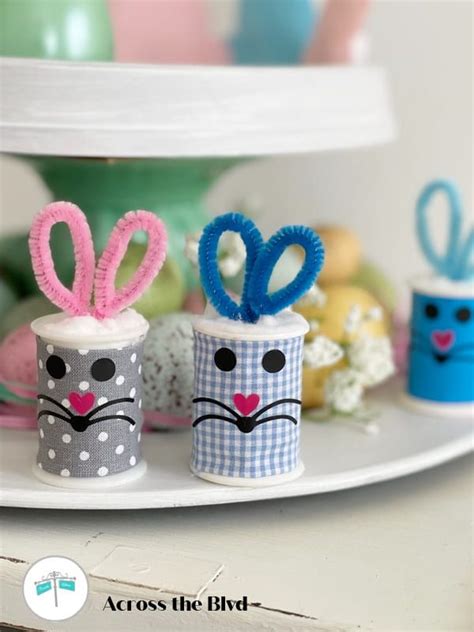 Thread Spool Easter Bunny Across The Blvd In 2021 Fun Easter Crafts