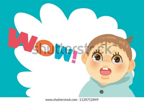 Surprised Baby Says Wow Vector Eps10 Stock Vector Royalty Free